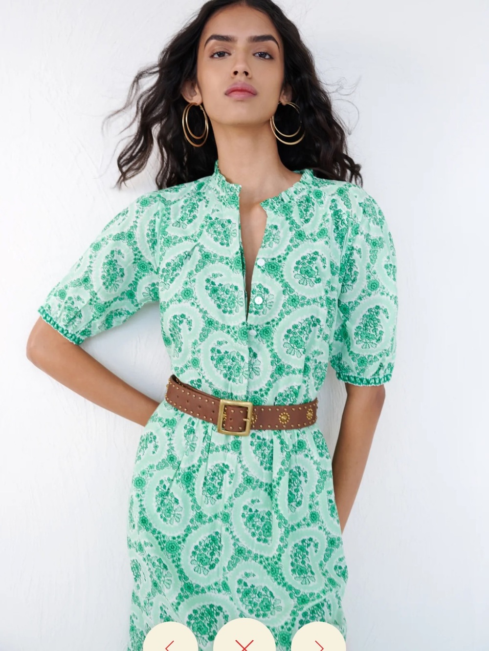Banjanan Mint Green Paisley Maxi Dress